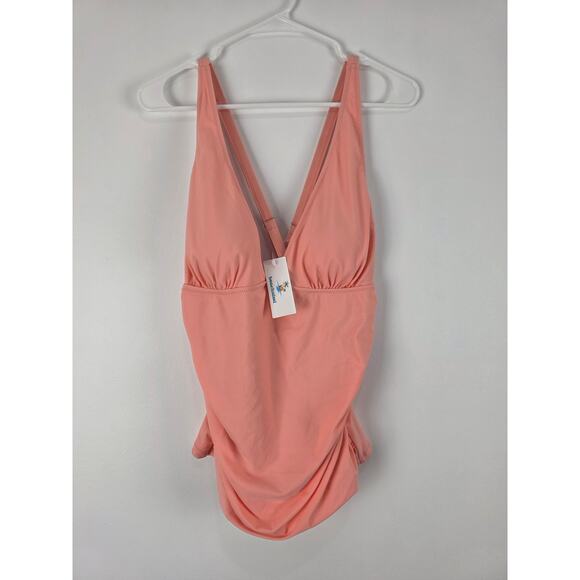 Beachsissi Swim Top XL Womens Peach Padded NWT Pullover Beach Lake - Picture 1 of 5